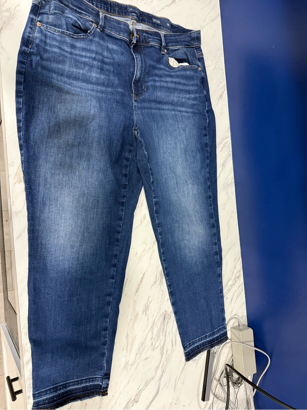 J. Jill Dark Blue Cropped Ankle Jeans